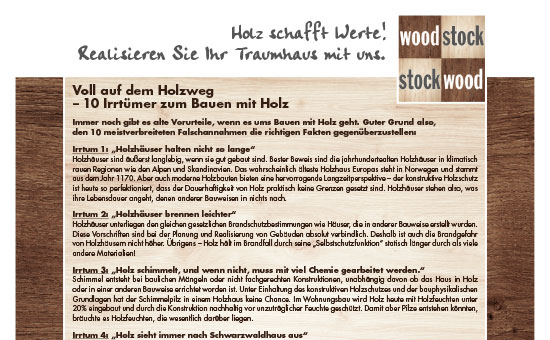 Irrtümer zum Bauen mit Holz